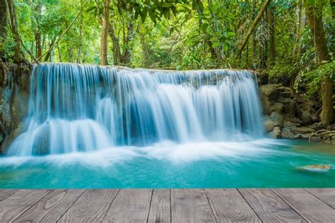 Premium Photo A Beautiful Stream Water Famous Rainforest Waterfall In