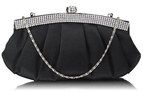 Wholesale Black Crystal Evening Clutch Bag