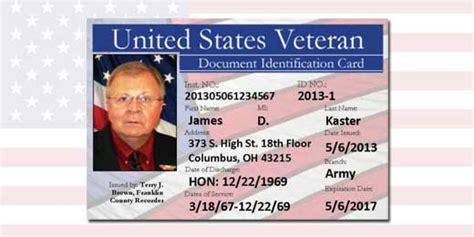 Veterans Identification Card Veterans Id Card From The
