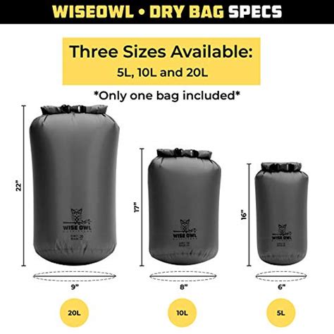 Wise Owl Outfitters Waterproof Dry Bag Fully Submersible 1pk Or 3pk