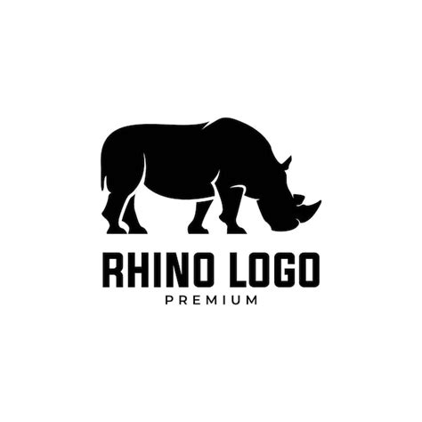 Premium Vector Black Rhino Premium Logo