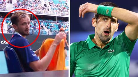 Tennis 2022 Daniil Medvedevs Brutal Moment In Novak Djokovic Hunt