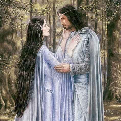 The Eternal Promise Signed Giclee Print Etsy Aragorn And Arwen