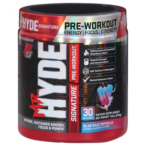 Prosupps Mr Hyde Signature Pre Workout Blue Razz Popsicle Shop Diet And Fitness At H E B