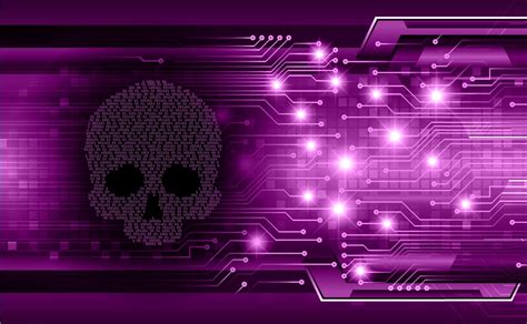 Cyber Hacker Attack Background Skull Vector 3217815 Vector Art At Vecteezy