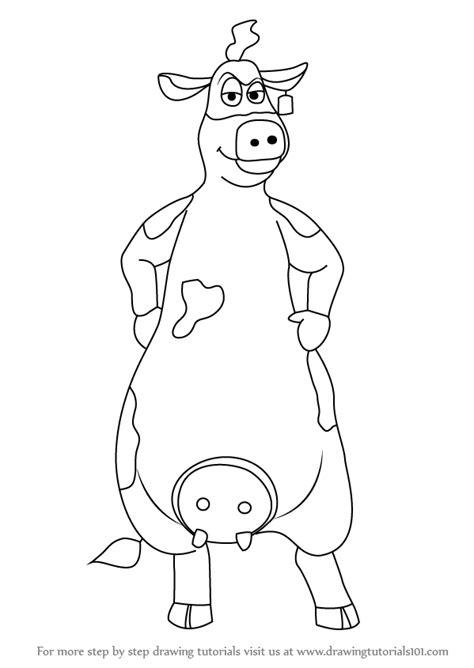 Learn How To Draw Bessy From Back At The Barnyard Back At