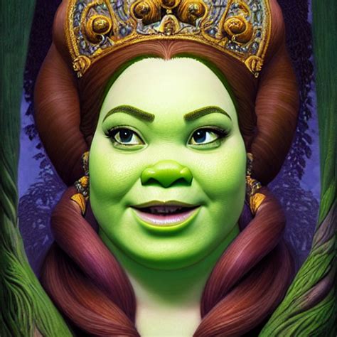 Prompthunt A Beautiful Detailed Front View Portrait Of Princess Fiona