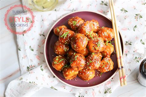 Sweet And Sour Chicken Meatballs Recipe Turkish Style Cooking