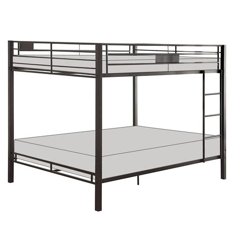 Acme Kaleb Queen Over Queen Bunk Bed In Sandy Black