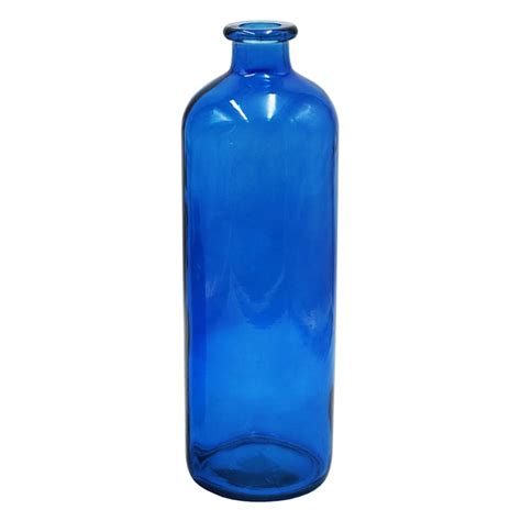 Blue Glass Bottle Vase 13 At Home