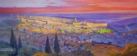 Abstract Jerusalem Painting The Heavenly Jerusalem Alex Levin