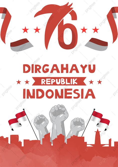 Gambar Poster Kreatif Hari Kemerdekaan Indonesia Templat Untuk Unduh