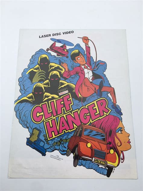 Original Flyer Stern Cliff Hanger Laser Disc Arcade Game Borne Arcade