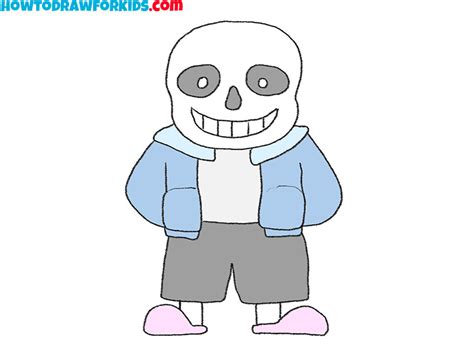 How To Draw Sans From Undertale Easy Drawing Tutorial For Kids