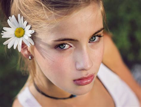 Download Blonde Blue Eyes Model Woman Face Hd Wallpaper By Tanya Markova