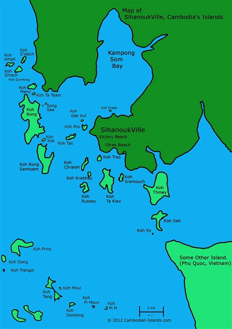 Map Of The Islands Around Sihanoukville Cambodia Sihanoukville Is The City Hannah Is Moving To