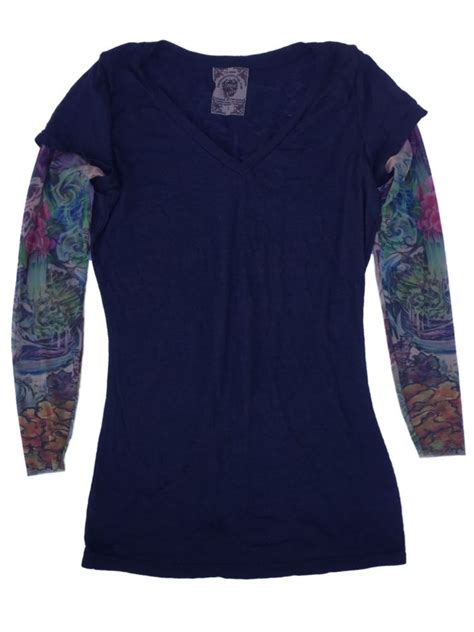 Product title mafoose men's long sleeve value denim shirt ink blue. Wild Rose Ladies Burnout Tattoo Sleeve Black V-Neck T-Shirt Zen #WildRoseTattooShirts #BasicTee ...