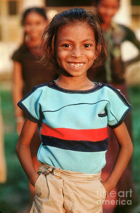 Skinny Girl Smiling In India Photograph By Wernher Krutein Pixels