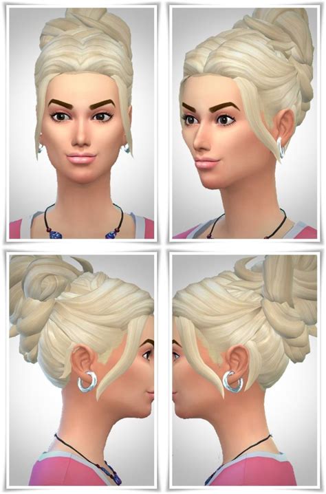 Birksches Sims Blog Romantic Bun Hair Sims 4 Hairs Haar Brötchen