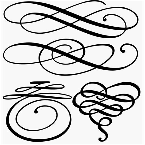 Free Download Decorative Flourishes Would Make Pretty Digistamps