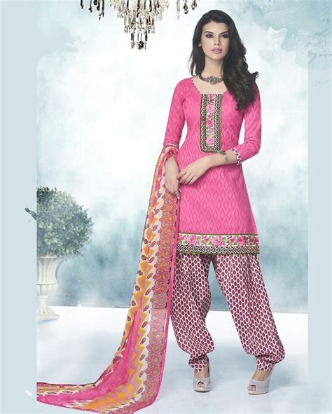 Pink Cotton Patiala Suit 57987 Pink Cotton Dress Patiala Suit Trending Dresses