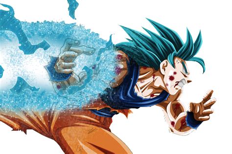 Goku Blue Full Power Dragon Ball Super By Azer0xhd On Deviantart