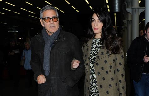 Photo George Clooney Et Sa Femme Amal Arrivent à Londres Par Leurostar Le 26 Février 2017