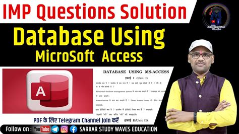 Imp Questions Solution Database Using Ms Access Pgdca Dca Exam