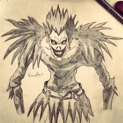 Shinigami Death Note Drawing How To Draw Rem From Death Note Step By