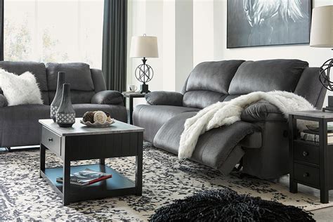Clonmel Charcoal Reclining Living Room Set Signature Design Furniture