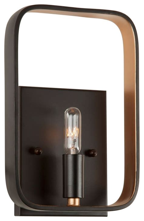 Signature 1 Light Wall Sconce Black And Gold Transitional Wall