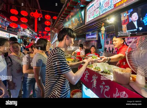 Beijing China The Donghuamen Snack Night Market A Large Outdoor