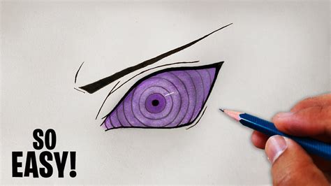 How To Draw The Rinnegan Step By Step Tutorial For Beginners Youtube