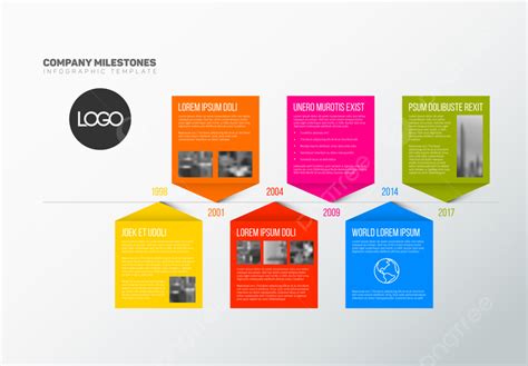Vector Colorful Infographic Timeline Report Template With The Biggest
