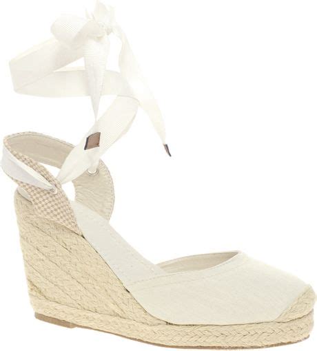 Asos Asos Harnie Closed Toe Wedge Espadrille In White Offwhite Lyst