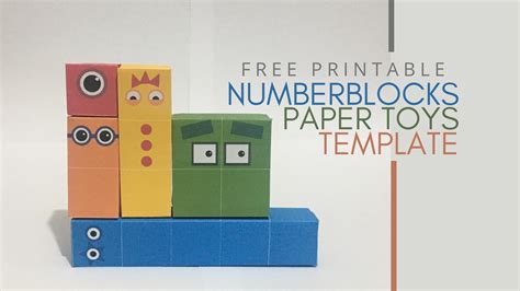 Numberblocks Free Printable Paper Toy Template Printable Paper Toys