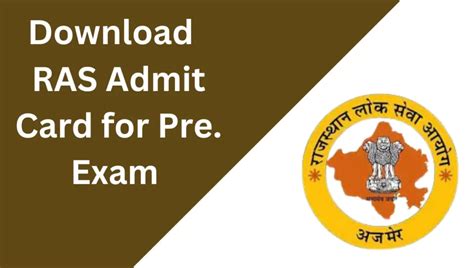 Rpsc Ras Admit Card Released For Pre Exam 2023 Download Ras Admit Card Now Direct Link