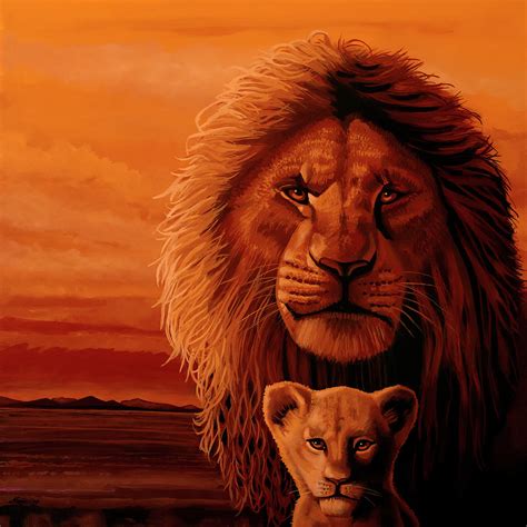 The Lion King Painting Painting By Paul Meijering Pixels Merch