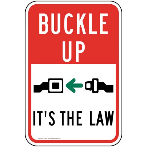 buckle up it s the law sign nhe 9538 transportation