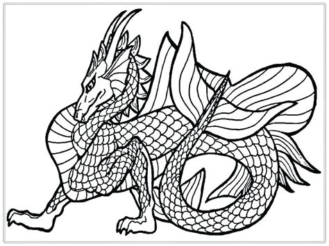 Free Printable Coloring Pages For Adults Advanced Dragons at