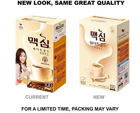 Maxim White Gold Instant Coffee 100pks Packaging May Vary