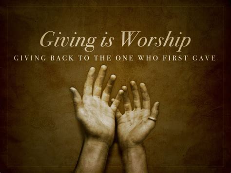 Giving Is Worshipt2 Spirit And Word Fellowship