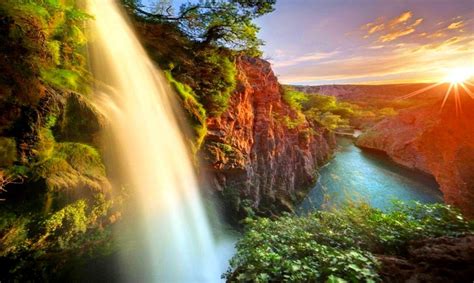 Sun Waterfall Wallpapers Top Free Sun Waterfall Backgrounds
