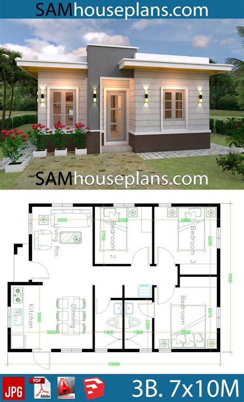 House Plans 11x14 With 3 Bedrooms Samhouseplans