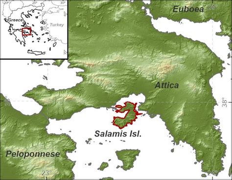 Geographic Location Of Salamis Island Download Scientific Diagram