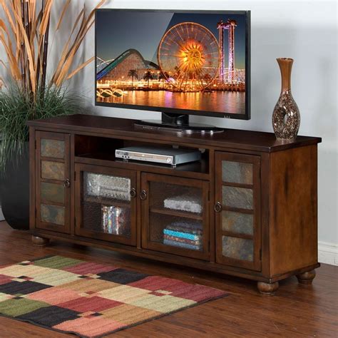 Santa Fe 72 Inch Length Tv Console Sunny Designs Furniture Cart