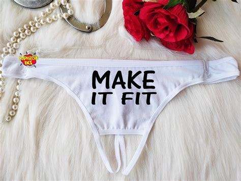 make it fit fill me with cum black sexy thong etsy