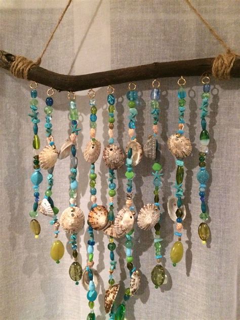 Ocean Inspired Wind Chime Wind Chimes Homemade Seashell Crafts Diy