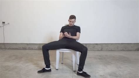 Guy Demonstrates 50 Different Ways To Sit Down In A Chair