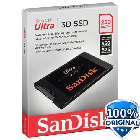 sandisk ultra 3d ssd 550mb s sata iii 2 5 inch 250gb sdssdh3 black